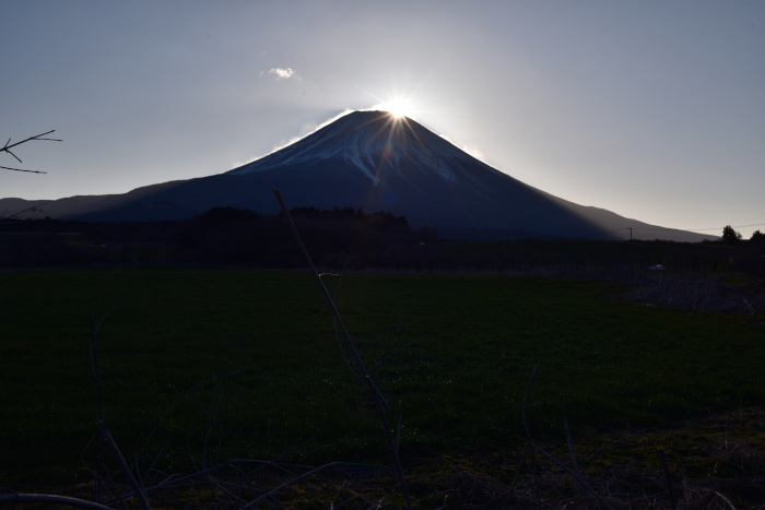 朝霧高原でダイヤモンド富士