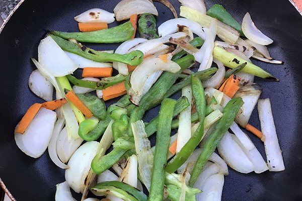 玉ねぎとピーマンの野菜炒め