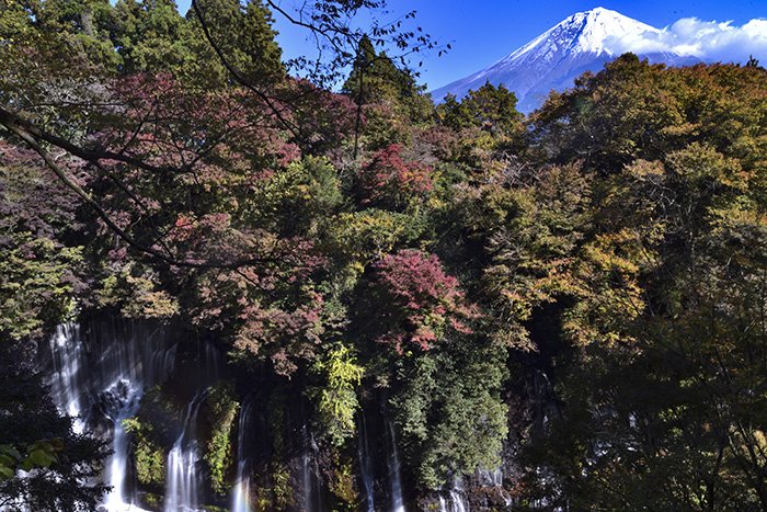 白糸の滝と紅葉